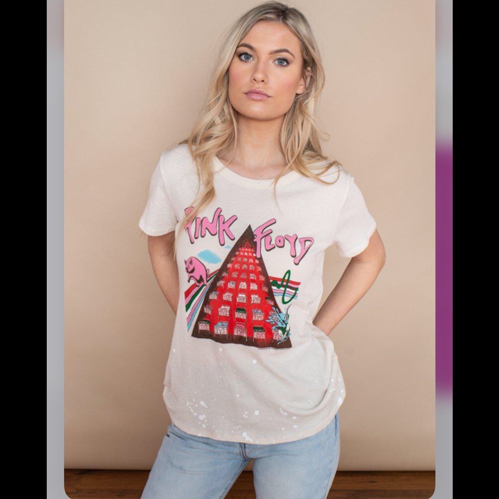 Chaser Pink Floyd Cotton Jersey Crew Neck Band Tee